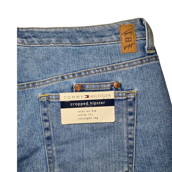 Tommy Hilfiger - Light Wash Cuffed Hipster Jeans - Size 16 - Picture 1 of 16